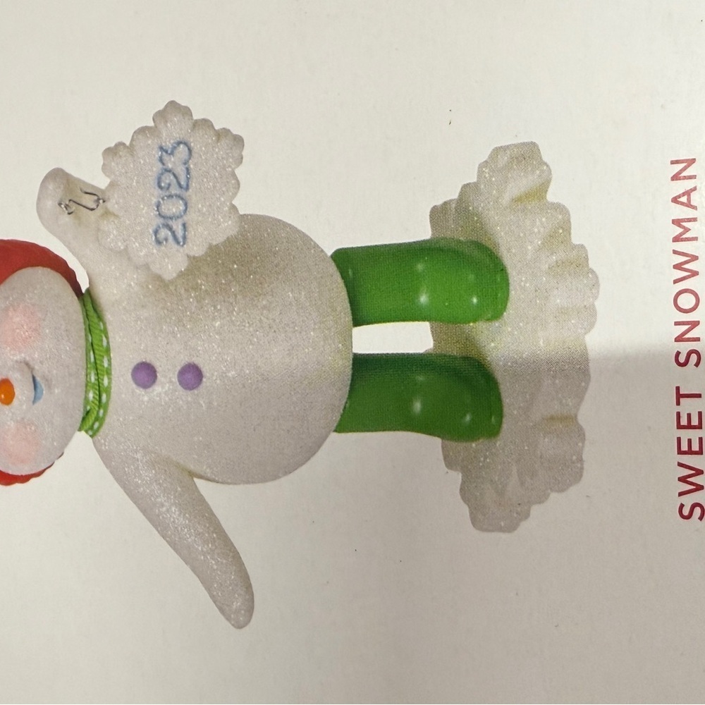 Hallmark Keepsake 2023 snowflake Festive Sweet Snowman Ornament BRAND NEW - Picture 2 of 10